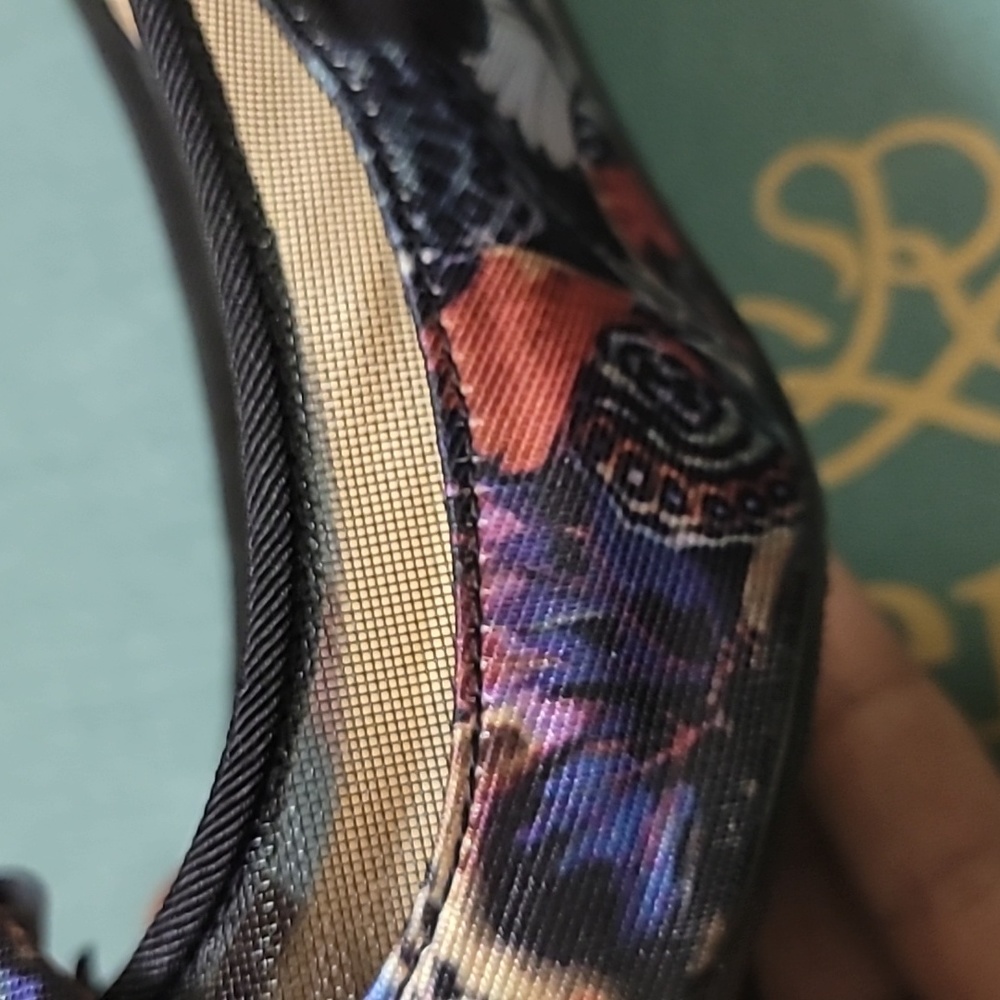 Black Multi Fabric Slingback Heel - Picture 7 of 8